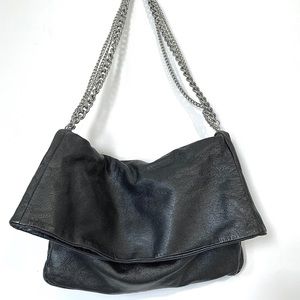ZARA 100% leather chain bag